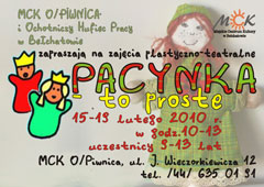 Zajęcia plastyczno-teatralne pacynka
